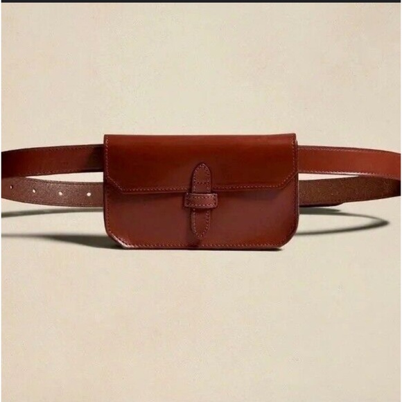 Banana Republic Heritage Leather Belt Bag ONE SIZE - Picture 2 of 10